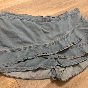 SHEIN Blue Ruffled Skorts